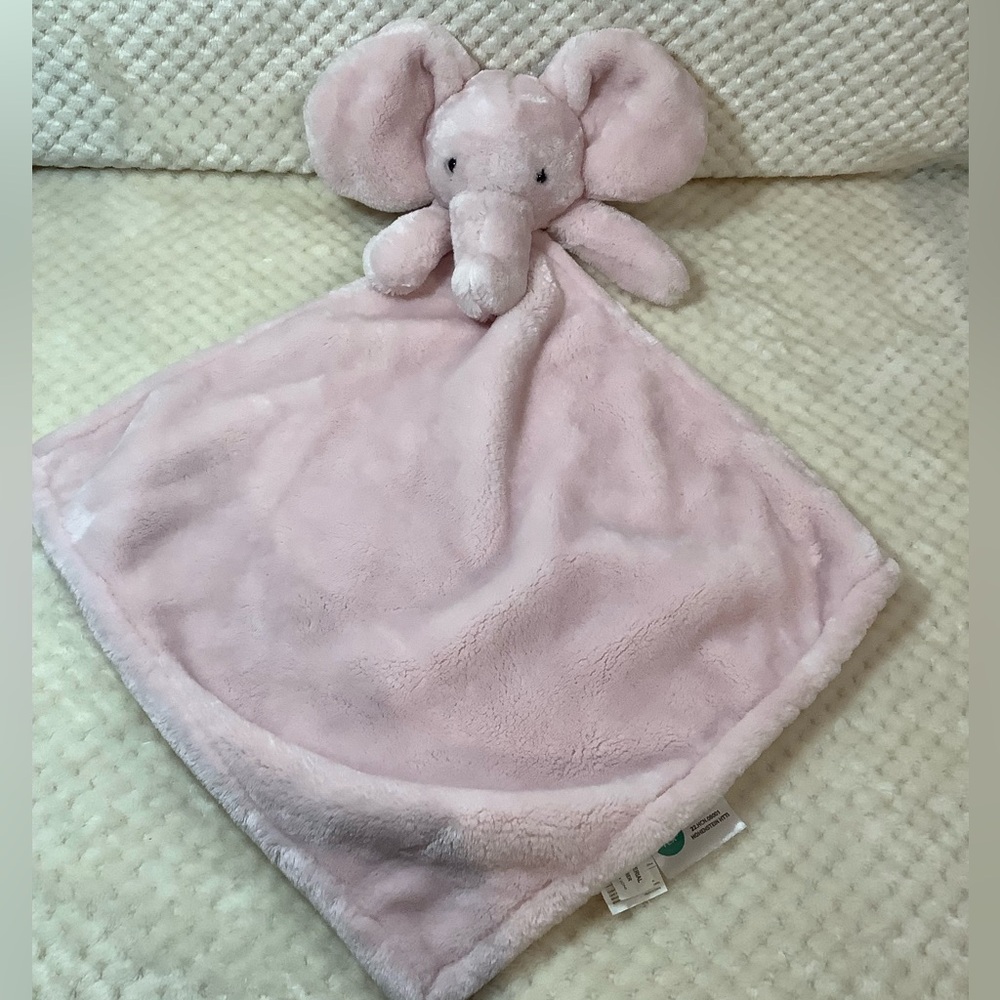 OEKO TEX S L Home Fashions Plush Pink Elephant Lovey Security Blanket